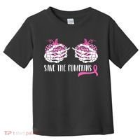Save The Pumpkins Breast Cancer Awareness Halloween Toddler T-Shirt thumb 0