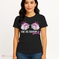 Save The Pumpkins Breast Cancer Awareness Halloween Women's T-Shirt thumb 4