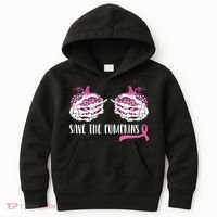 Save The Pumpkins Breast Cancer Awareness Halloween Kids Hoodie thumb 0