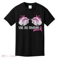 Save The Pumpkins Breast Cancer Awareness Halloween Kids T-Shirt thumb 0
