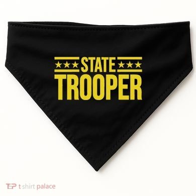 State Trooper Police Uniform Costume USA-Made Doggie Bandana