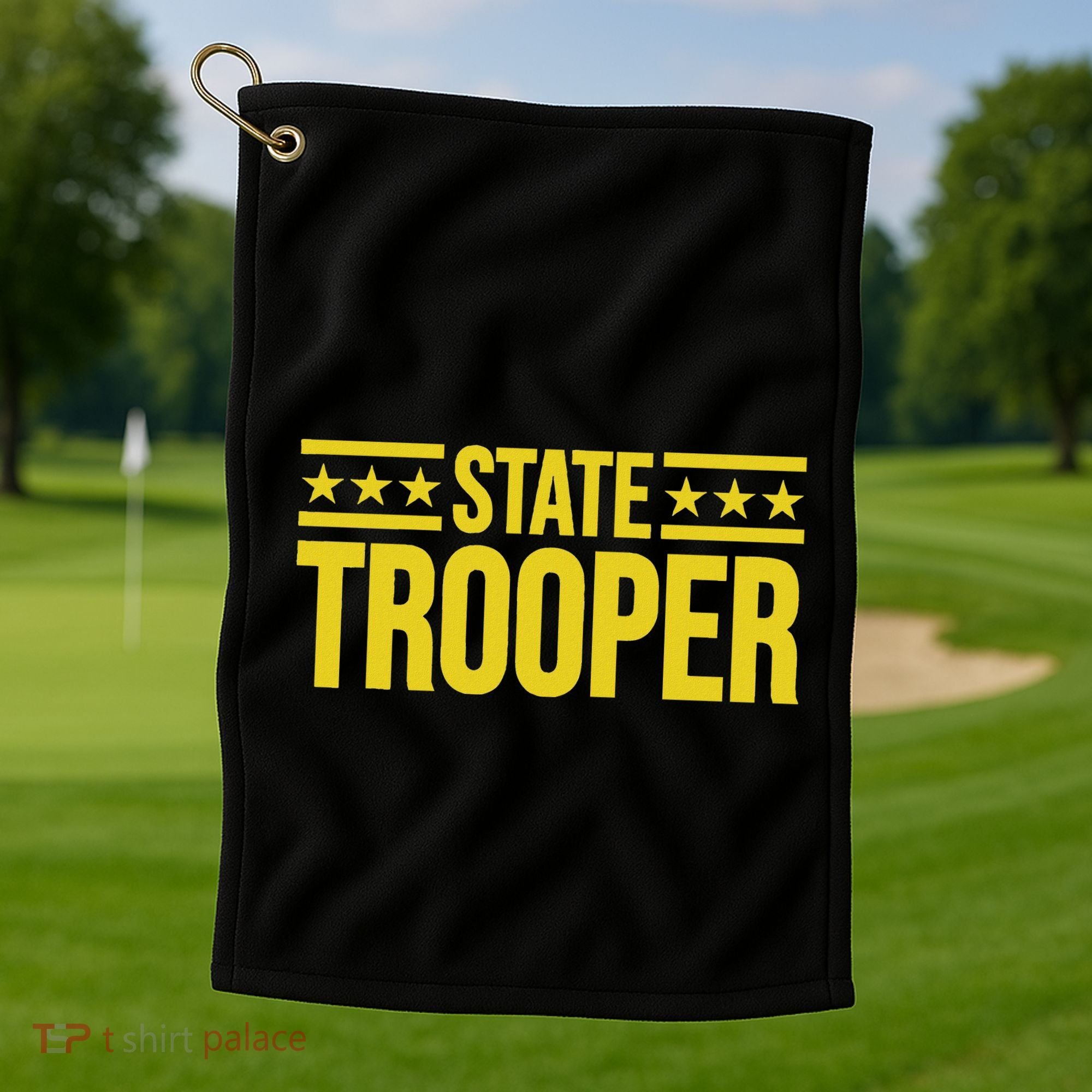 State Trooper Police Uniform Costume Golf Towel