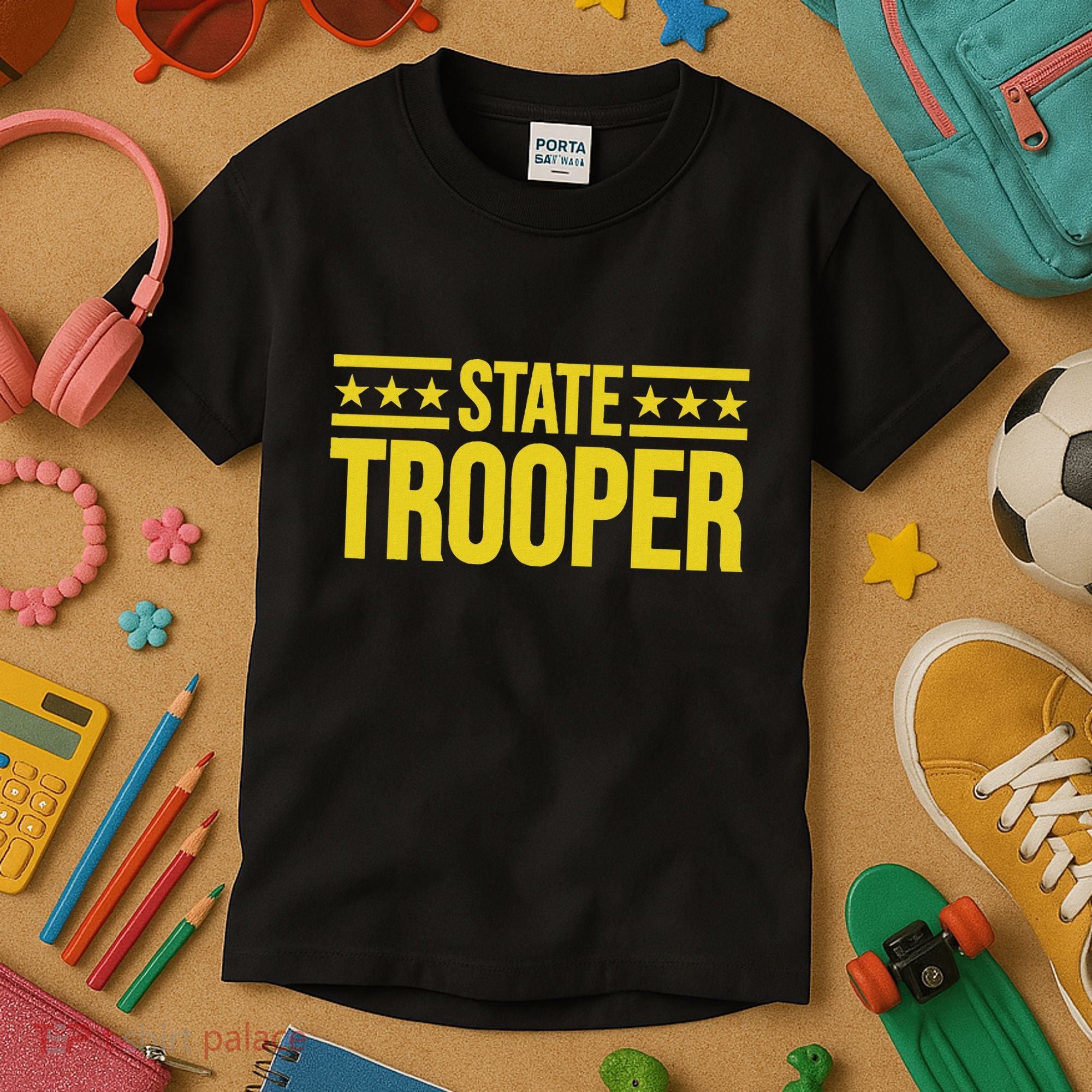 State Trooper Police Uniform Costume Kids T-Shirt