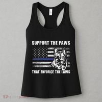 Support The Paws That Enforce The Laws Blue Line K9 Police Women's Tank Top thumb 3