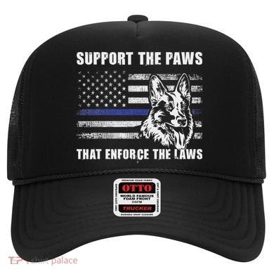 Support The Paws That Enforce The Laws Blue Line K9 Police Hat