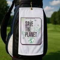 Save The Planet Make Every Day Earth Day Golf Towel thumb 2