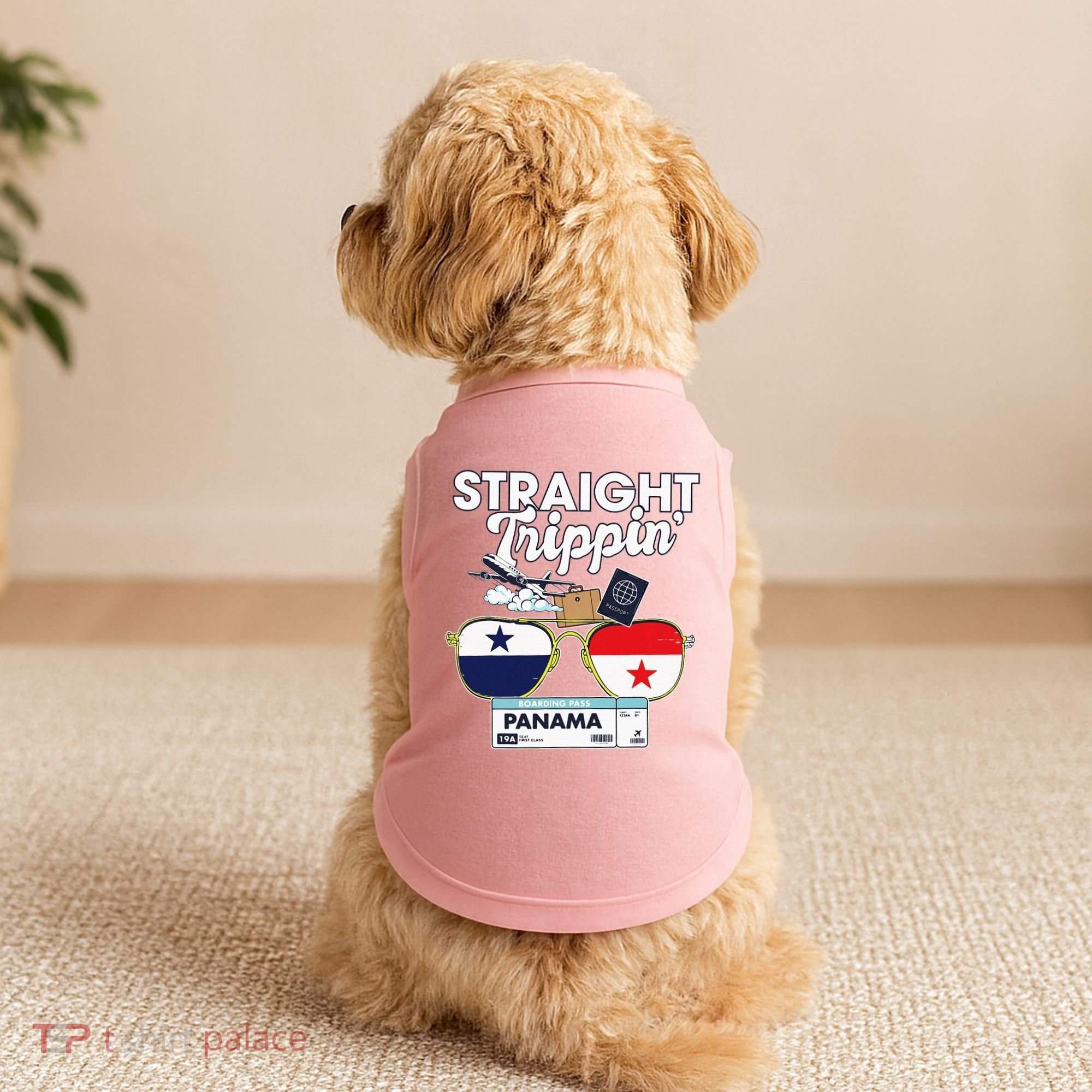 Straight Trippin Panama Vacation Travel Trip Matching Doggie Tank
