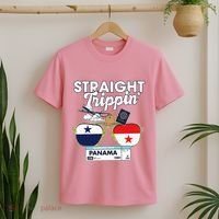 Straight Trippin Panama Vacation Travel Trip Matching T-Shirt thumb 2