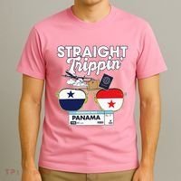 Straight Trippin Panama Vacation Travel Trip Matching T-Shirt thumb 3
