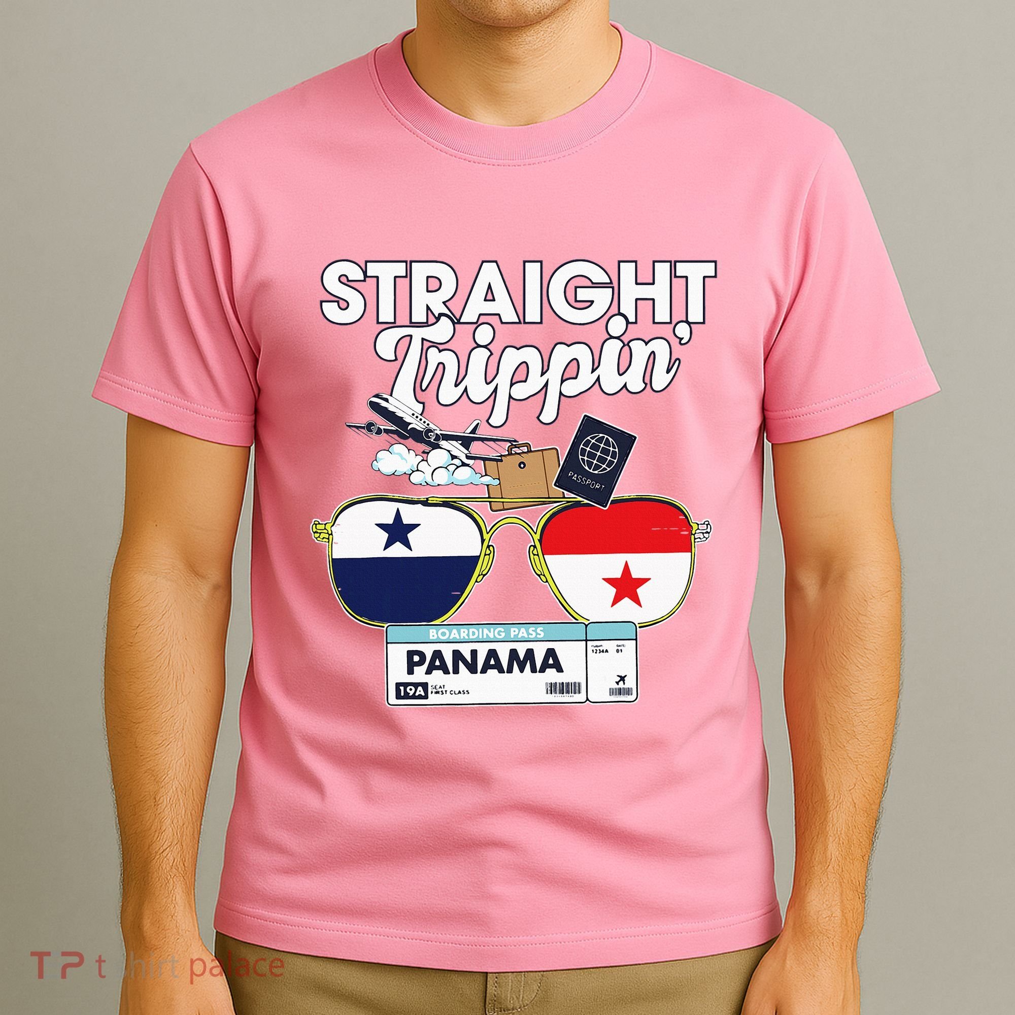 Straight Trippin Panama Vacation Travel Trip Matching T-Shirt