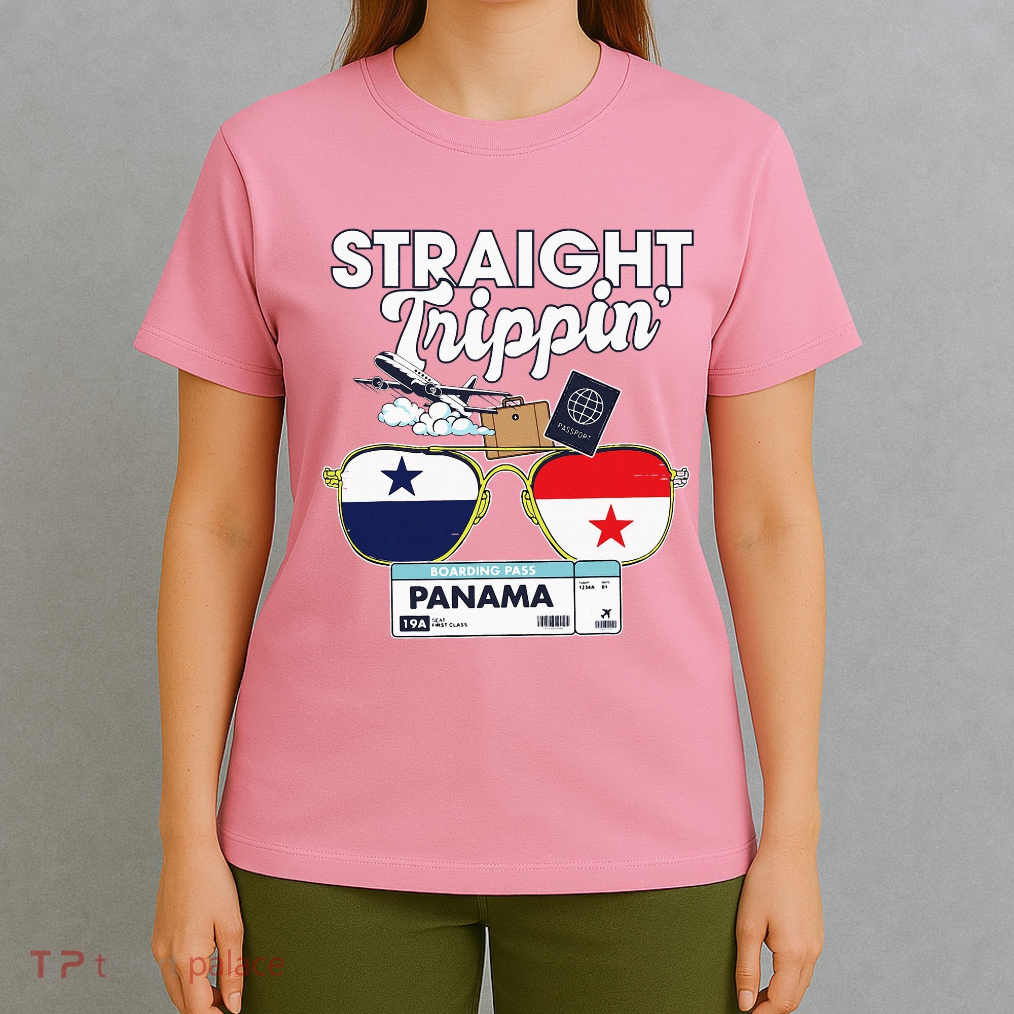 Straight Trippin Panama Vacation Travel Trip Matching T-Shirt