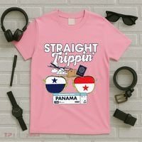Straight Trippin Panama Vacation Travel Trip Matching T-Shirt thumb 5