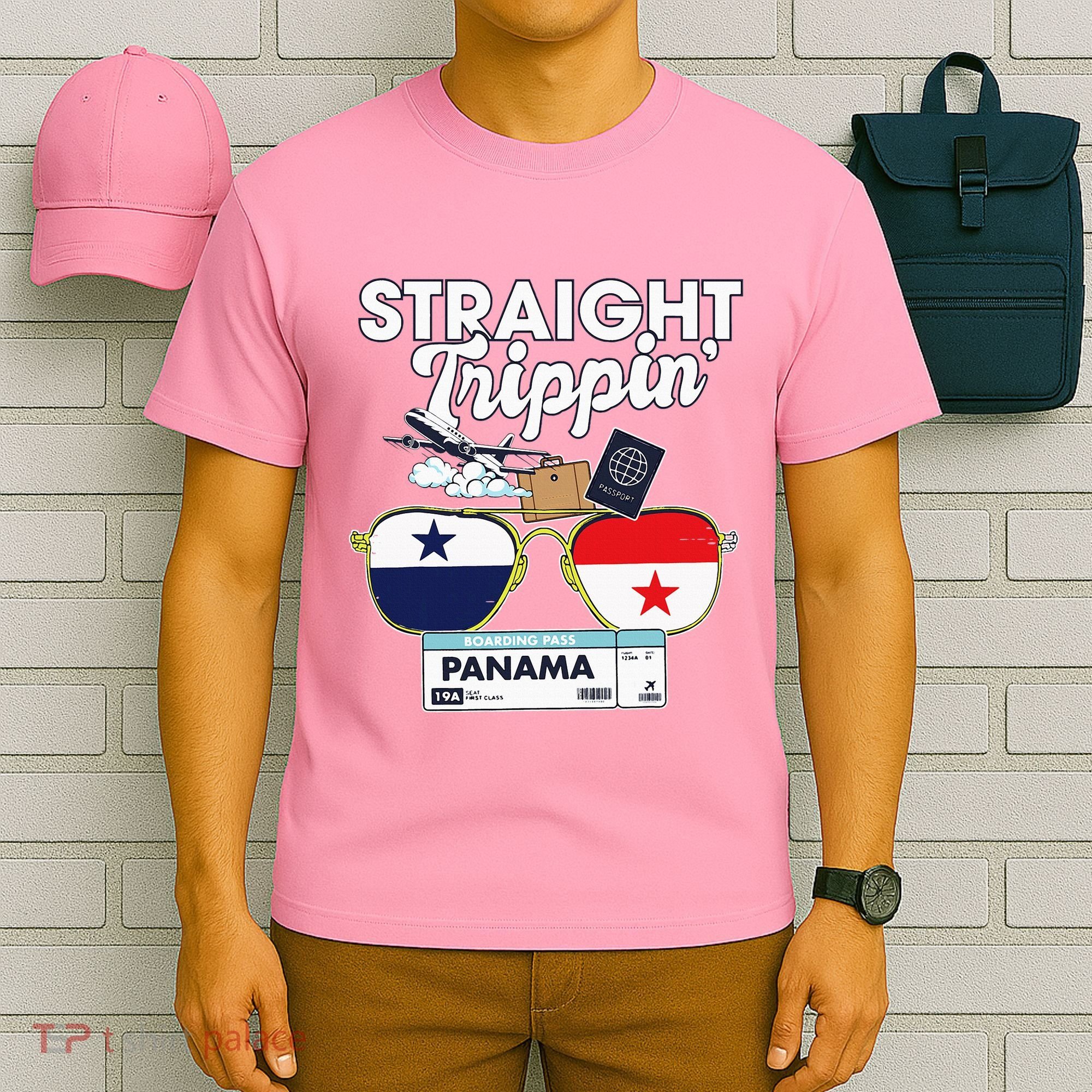 Straight Trippin Panama Vacation Travel Trip Matching T-Shirt