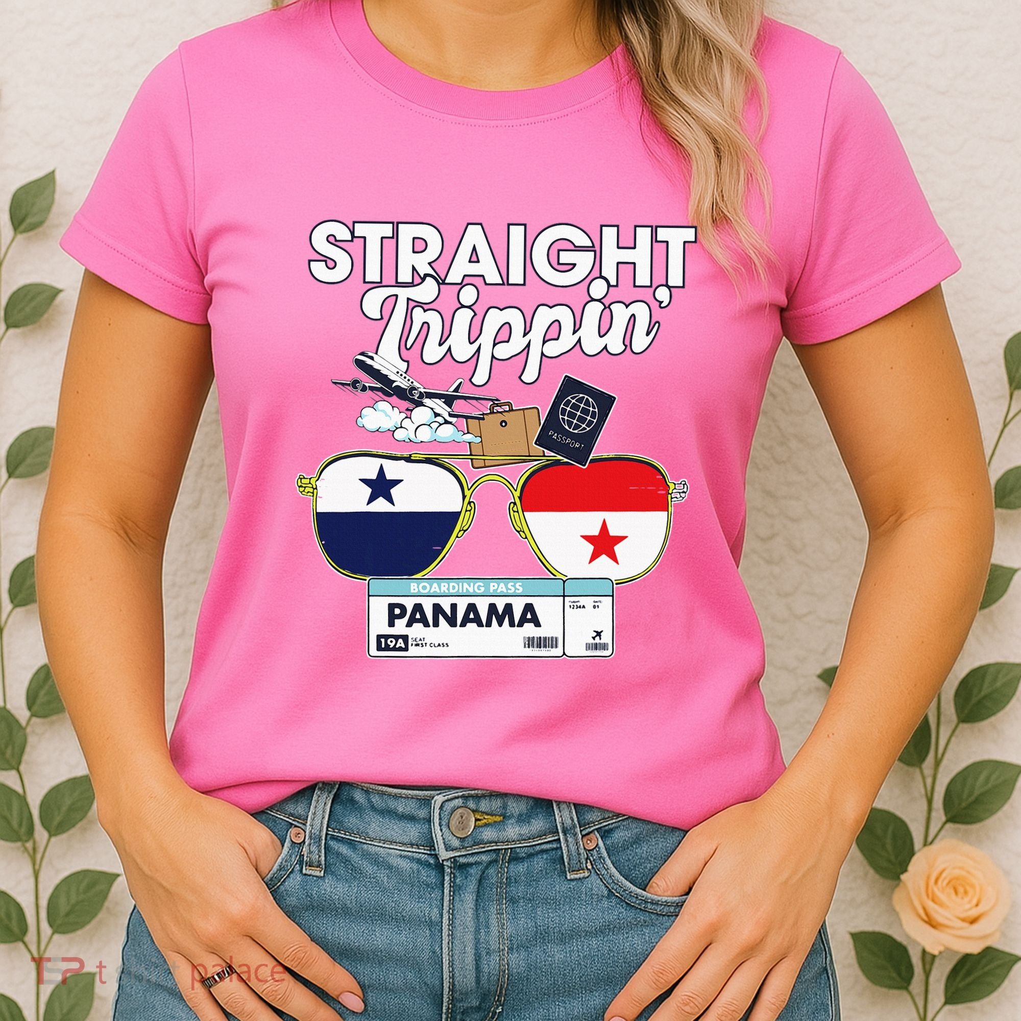 Straight Trippin Panama Vacation Travel Trip Matching Women's T-Shirt