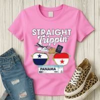 Straight Trippin Panama Vacation Travel Trip Matching Women's T-Shirt thumb 3