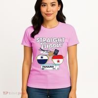 Straight Trippin Panama Vacation Travel Trip Matching Women's T-Shirt thumb 4