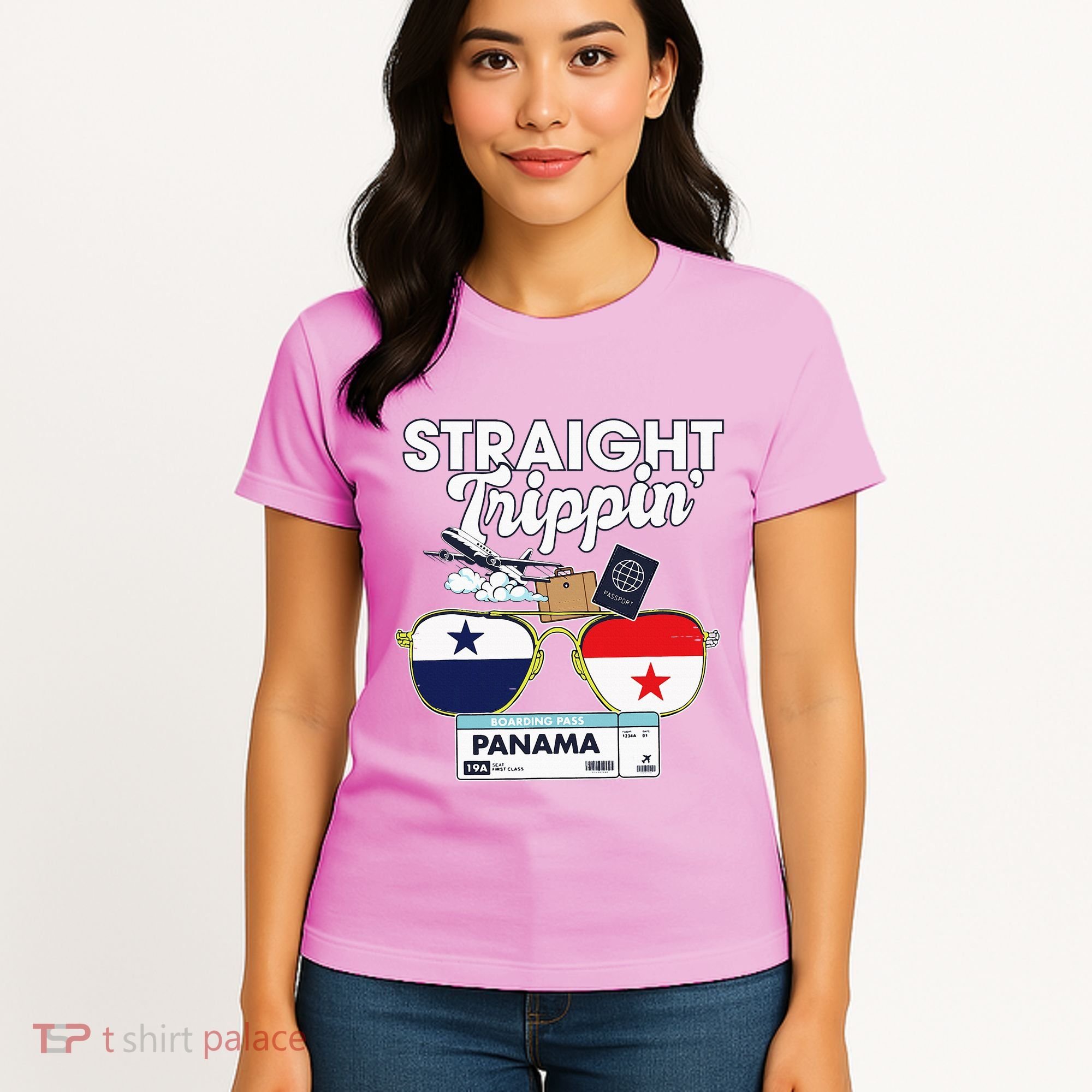 Straight Trippin Panama Vacation Travel Trip Matching Women's T-Shirt
