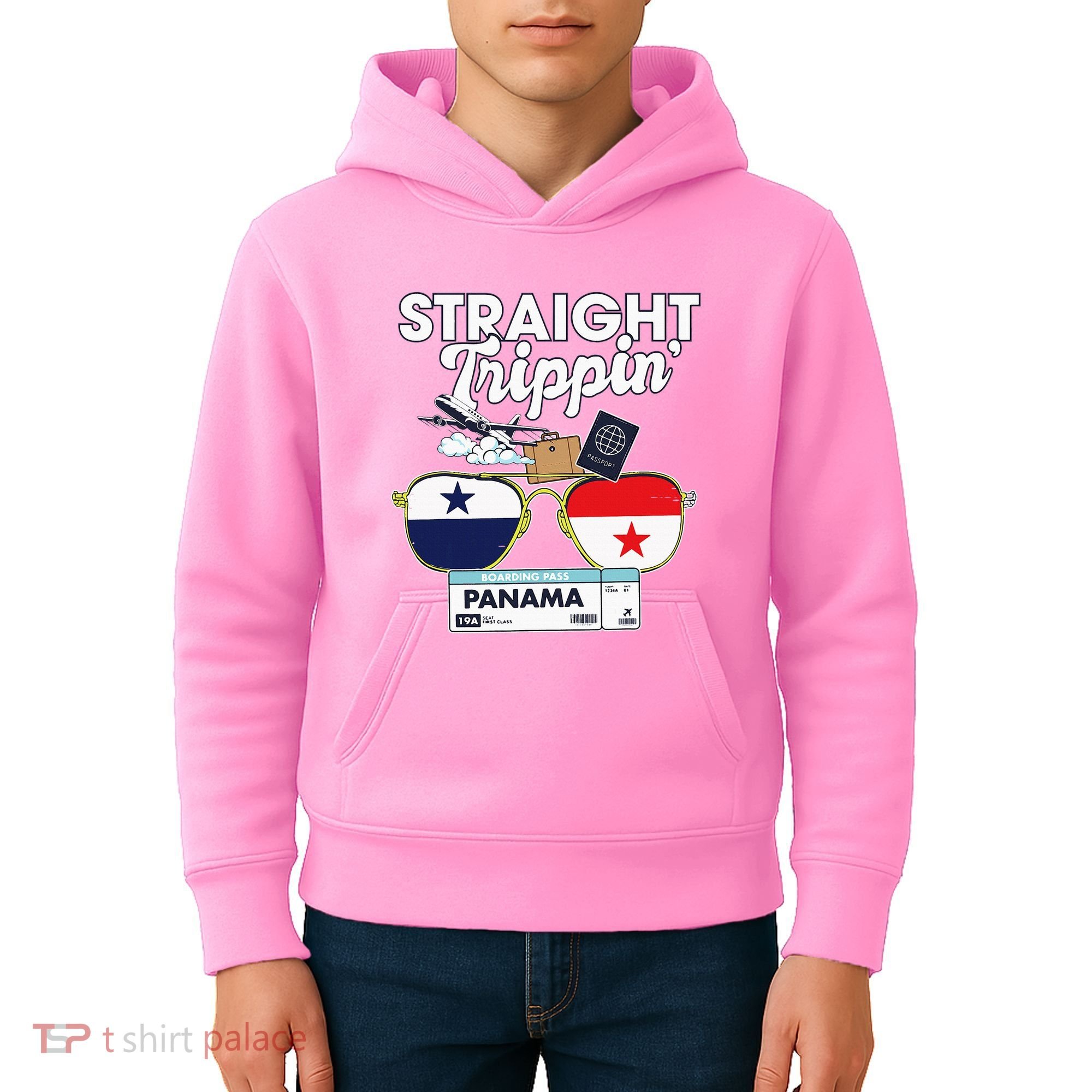 Straight Trippin Panama Vacation Travel Trip Matching Kids Hoodie