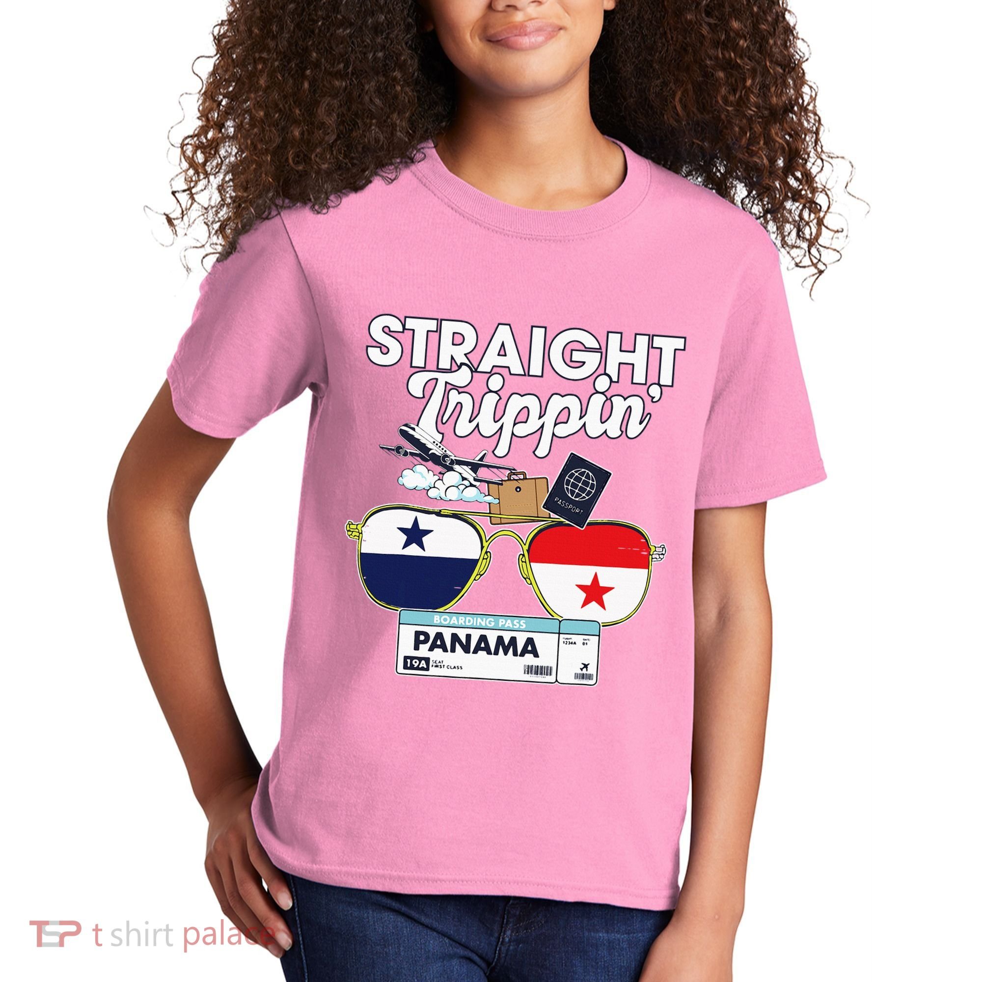 Straight Trippin Panama Vacation Travel Trip Matching Kids T-Shirt