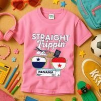 Straight Trippin Panama Vacation Travel Trip Matching Kids T-Shirt thumb 3