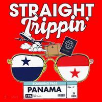 Straight Trippin Panama Vacation Travel Trip Matching Santa Hat thumb 1