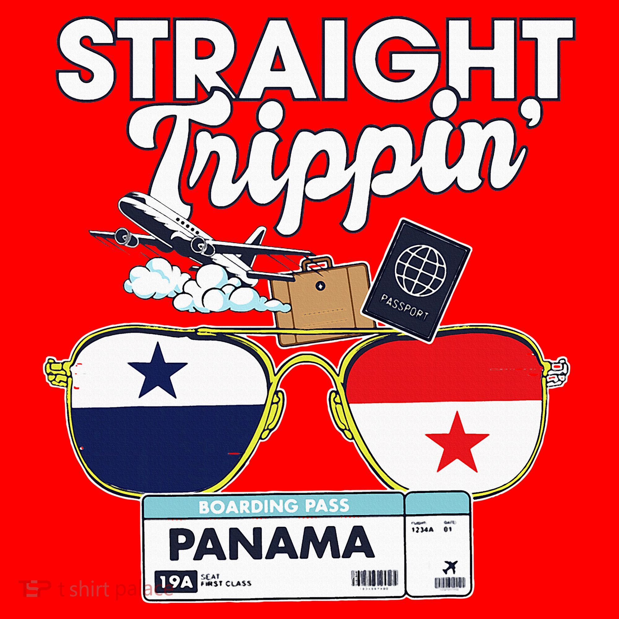 Straight Trippin Panama Vacation Travel Trip Matching Santa Hat