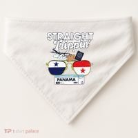 Straight Trippin Panama Vacation Travel Trip Matching USA-Made Doggie Bandana thumb 0