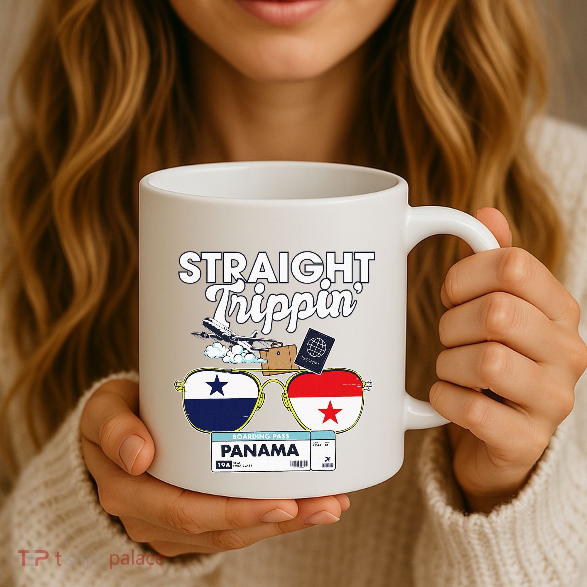 Straight Trippin Panama Vacation Travel Trip Matching Coffee Mug
