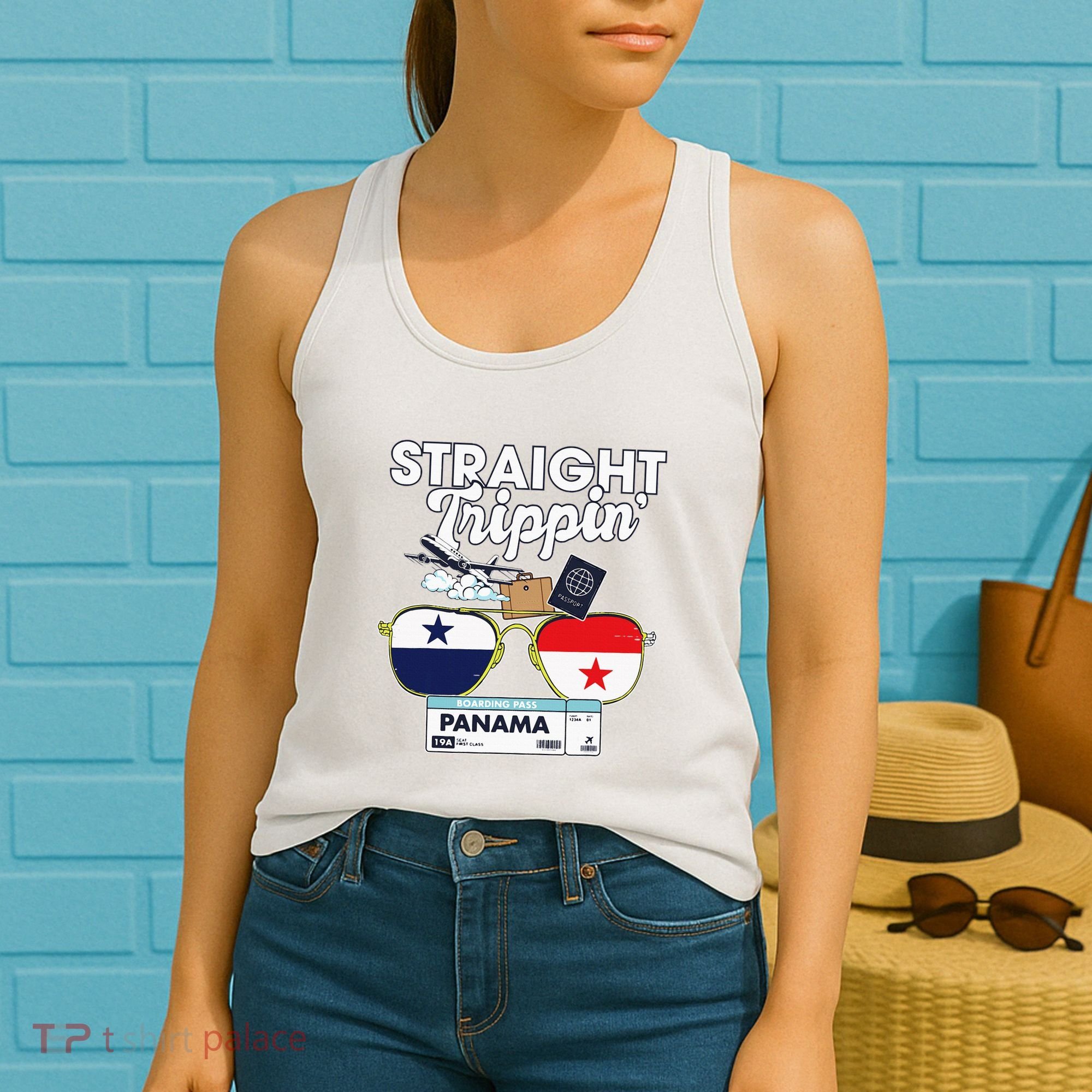 Straight Trippin Panama Vacation Travel Trip Matching Women's Tank Top