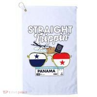 Straight Trippin Panama Vacation Travel Trip Matching Golf Towel thumb 0