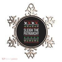 Sleigh The Patriarchy Feminist Christmas Lover Great Gift Ornament thumb 0