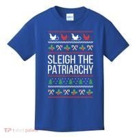 Sleigh The Patriarchy Feminist Christmas Lover Great Gift Kids T-Shirt thumb 0
