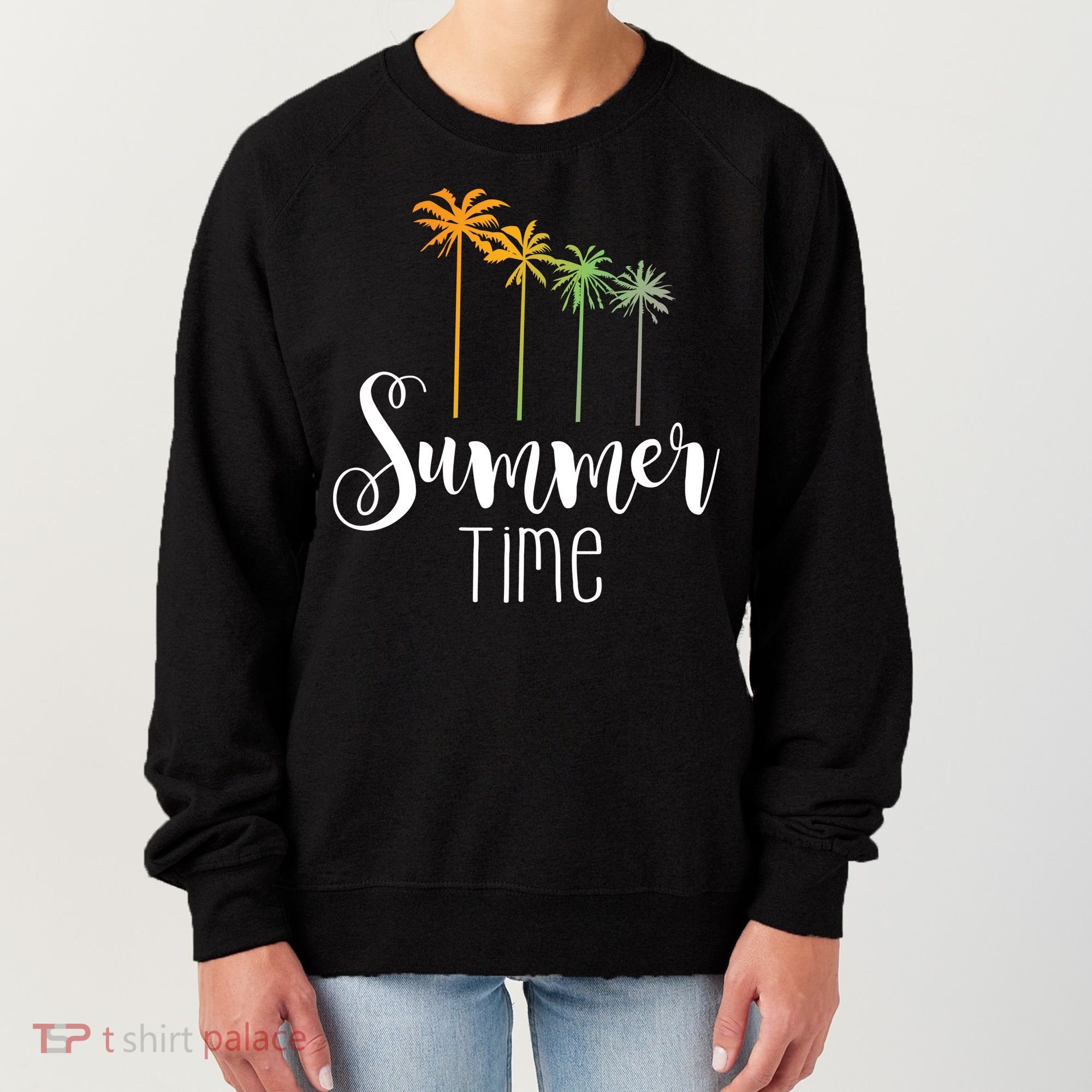 Summer Time Palm Tree Women's Sweatshirt