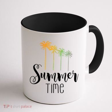 Summer Time Palm Tree Coffee Mug back