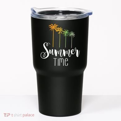 Summer Time Palm Tree Tumbler