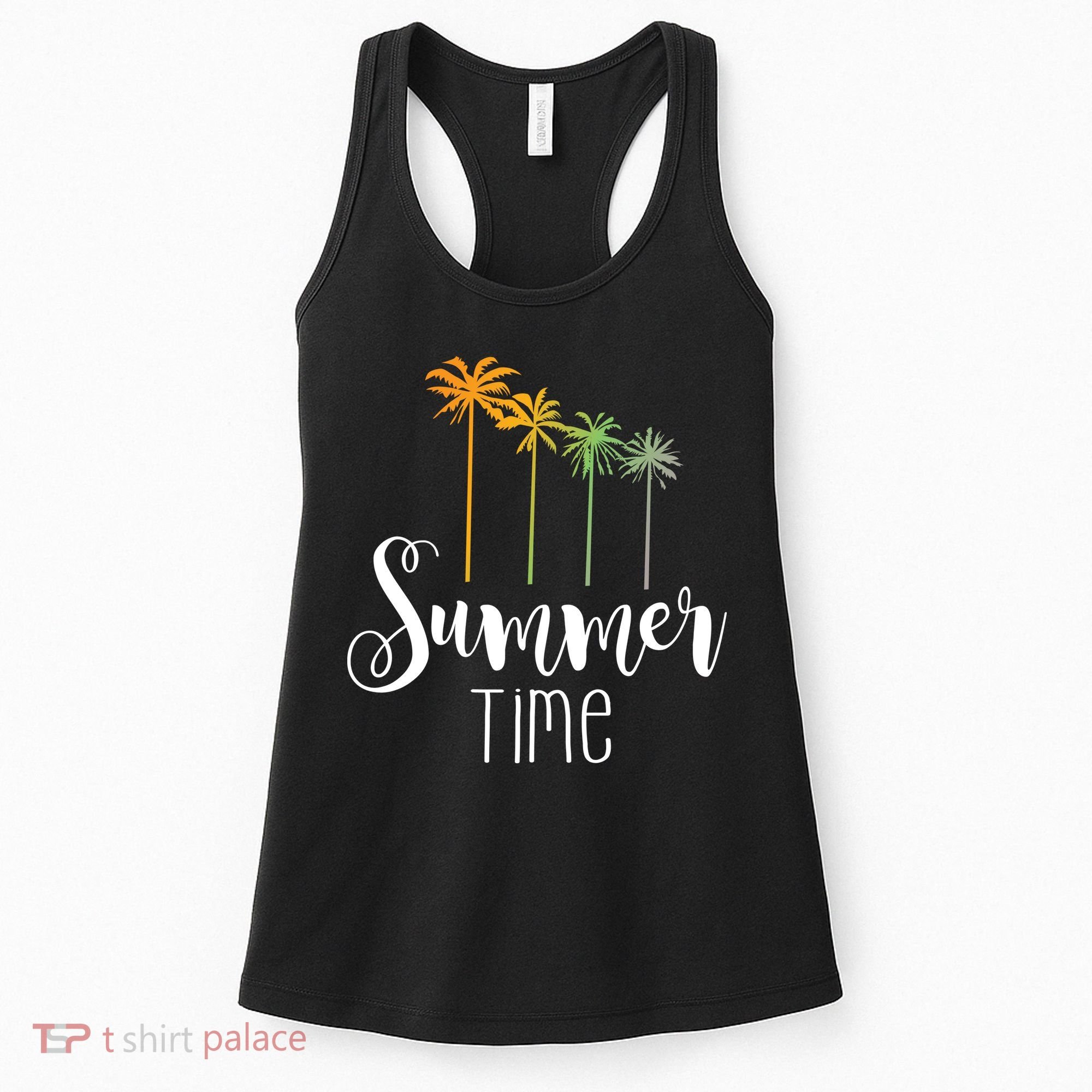 Summer Time Palm Tree Women's Tank Top