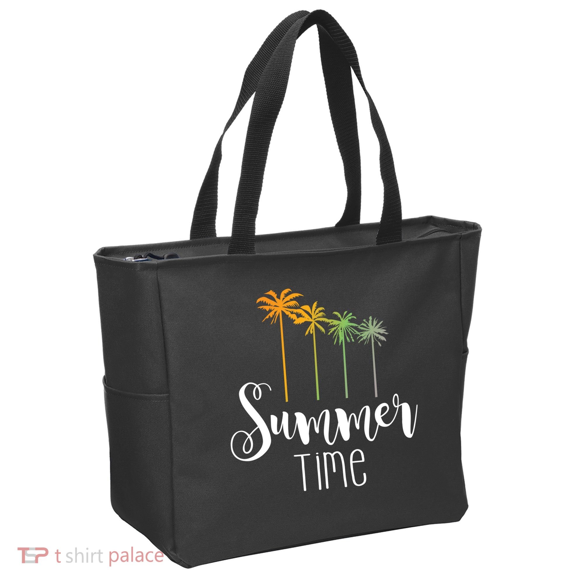 Summer Time Palm Tree Tote Bag