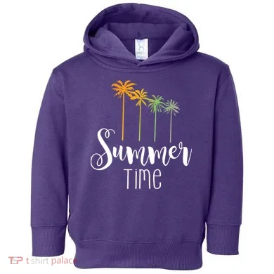 Summer Time Palm Tree Toddler Hoodie