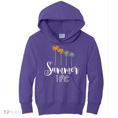 Summer Time Palm Tree Kids Hoodie