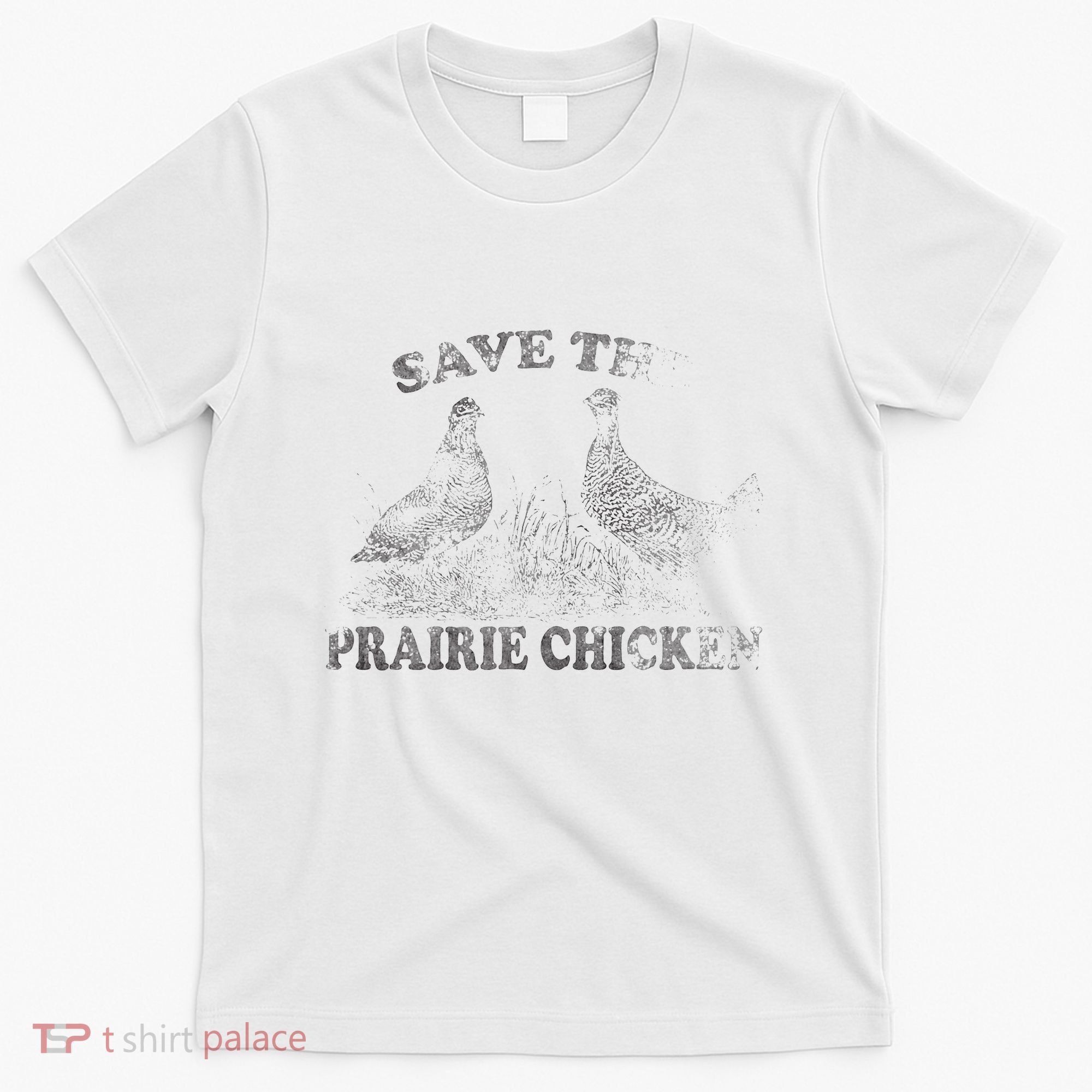 Save The Prairie Chicken Apparel Vintage Conservation T-Shirt