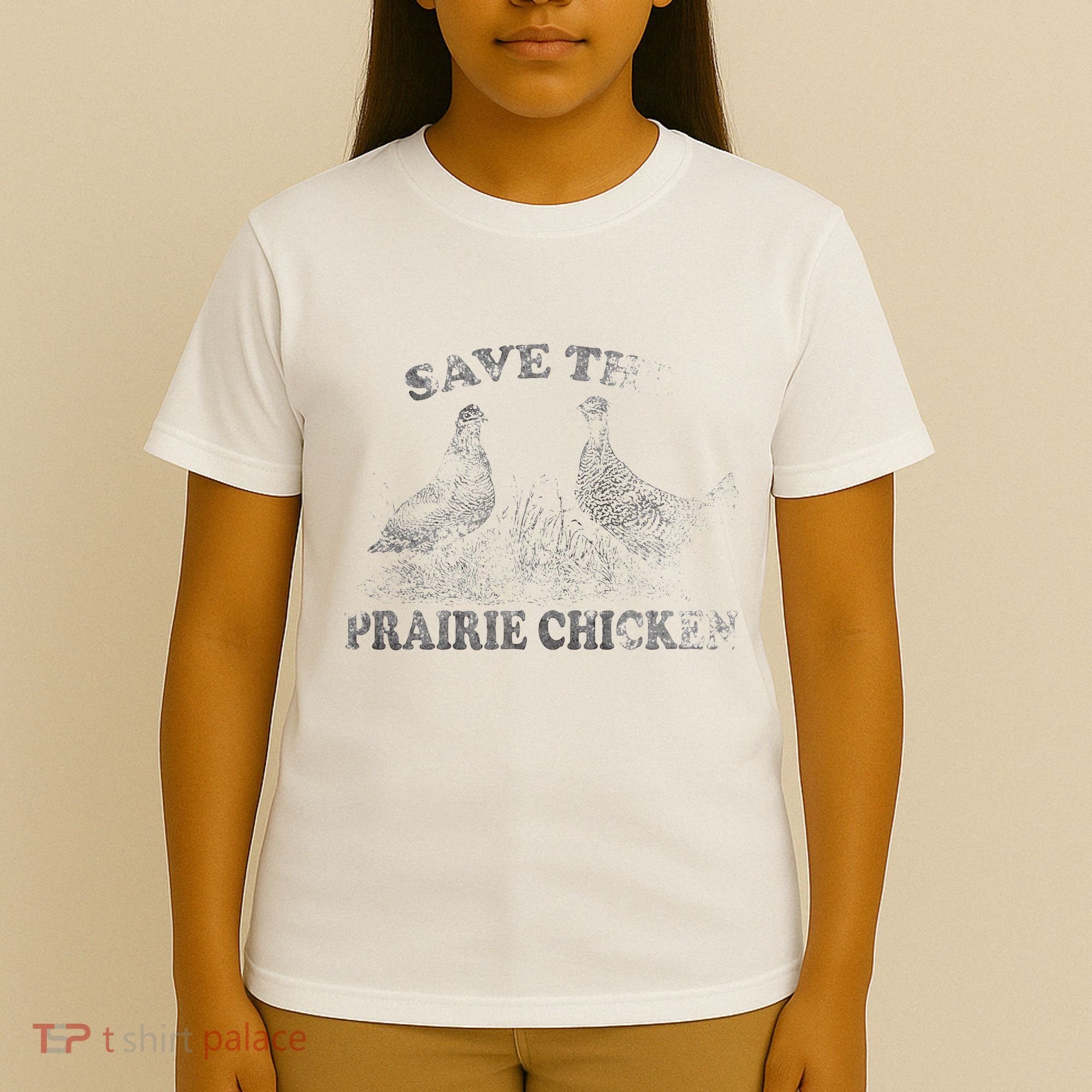 Save The Prairie Chicken Apparel Vintage Conservation T-Shirt