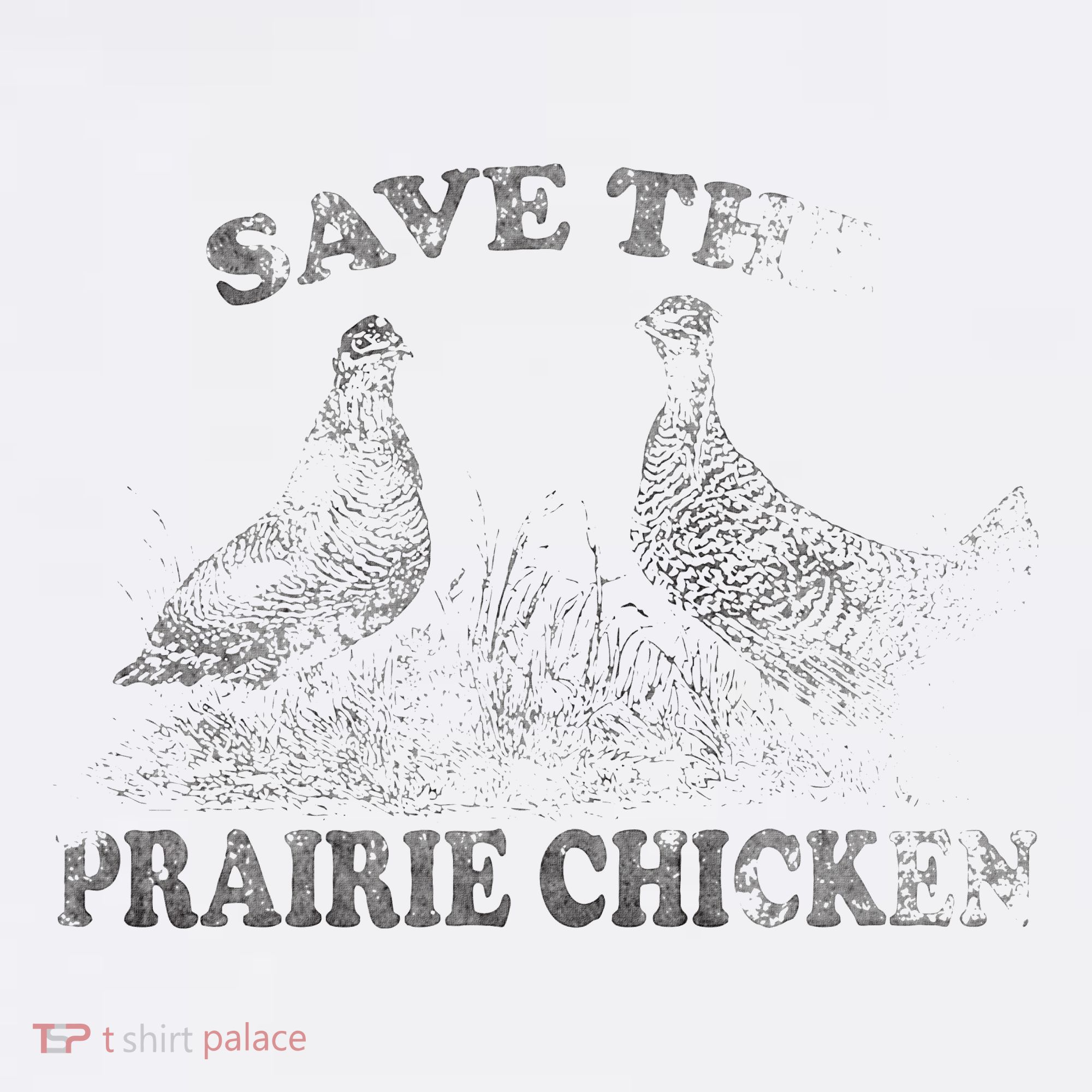 Save The Prairie Chicken Apparel Vintage Conservation T-Shirt