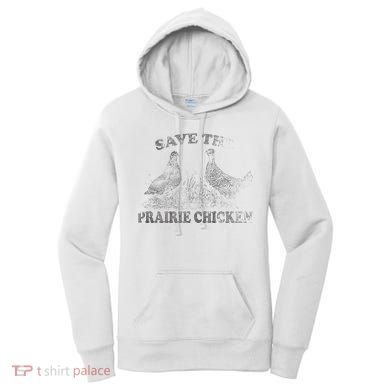 Save The Prairie Chicken Apparel Vintage Conservation Women's Hoodie
