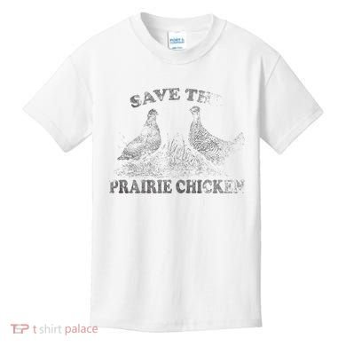 Save The Prairie Chicken Apparel Vintage Conservation Kids T-Shirt