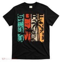 Surf Tropical Palm Tree Retro Vintage T-Shirt thumb 0