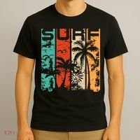 Surf Tropical Palm Tree Retro Vintage T-Shirt thumb 3