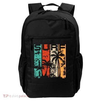 Surf Tropical Palm Tree Retro Vintage Backpack