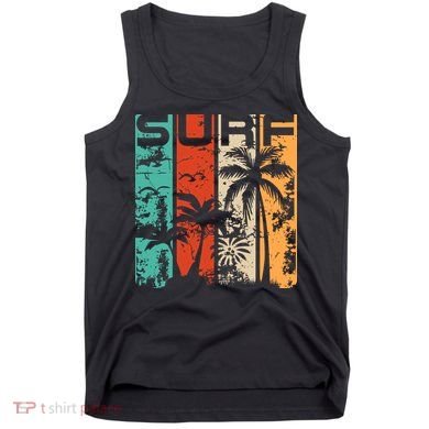 Surf Tropical Palm Tree Retro Vintage Tank Top