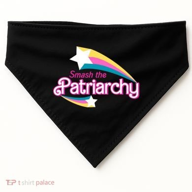 Smash The Patriarchy Feminism USA-Made Doggie Bandana