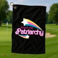 Smash The Patriarchy Feminism Golf Towel thumb 1